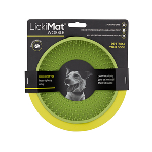 LickiMat Wobble Tazón Interactivo Tambaleante para Alimento Húmedo para Perro, Verde