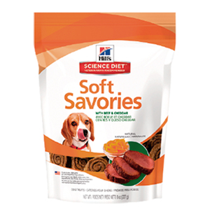 Hill's Science Diet Savory Snacks Beefeline y Cheedar para Perro, 227 g