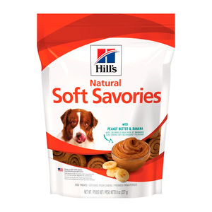 Hill's Science Diet Savory Snacks Peanut Butter y Banana para Perro, 227 g