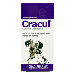 Drag Pharma Cracul Comprimidos Naturales para Evitar Coprofagia para Perro, 20 Comprimidos