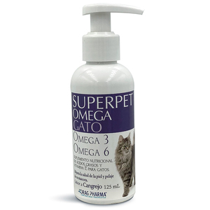 Drag Pharma Superpet Omega Gato Suplemento Nutricional de Ácidos Grasos para Gato, 125 ml