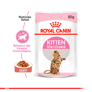 Royal Canin Alimento Húmedo para Gatito Sterilised Pouch, 85 g