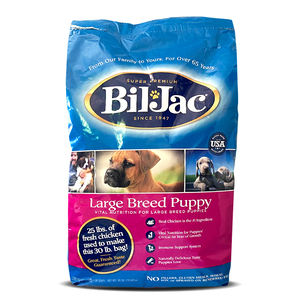Bil Jac Alimento Natural Cachorro Raza Grande Receta de Pollo para Perro, 13.6 kg