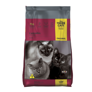 Three Cats Original Alimento Natural Seco para Gato Castrado Sabor Carne, 10.1 kg