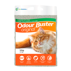Odour Buster Original Arena Sanitaria Aglutinante sin Aroma para Gato, 14 kg