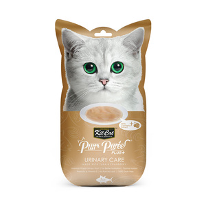 Kit Cat Purr Purée Plus+ Snack Cuidado Urinario Receta Atún y Arándanos para Gato, 60 g