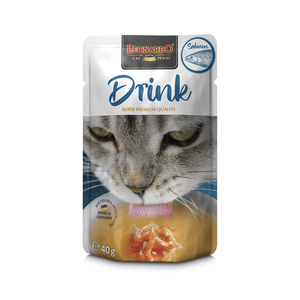 Leonardo Drink Alimento Líquido Complementario para Gato Adulto Receta Salmón, 40 g