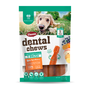 Dental Chews Super Toothbrush Premio Dental Diseño Cepillo Receta Vegetariana para Perro, Chico