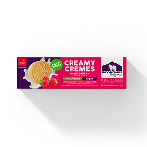 Indomitable Creamy Cremes Galletas Rellenas de Crema para Perro Receta de Frambuesa, 120 g Indomitable Creamy Cremes Galletas Rellenas de Crema para Perro Receta de Frambuesa, 120 g