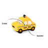 Pet Play Traveler Juguete de Taxi Amarillo para Perro Pet Play Traveler Juguete de Taxi Amarillo para Perro