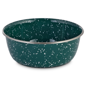 Harmony Bowl Moteado de Acero Esmaltado Verde para Perro, Grande