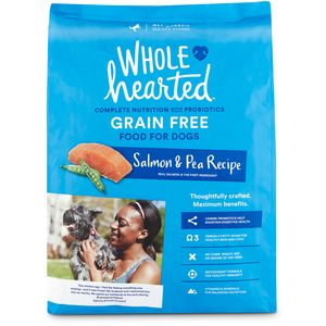 WholeHearted Libre de Granos Alimento Natural para Perro Todas las Edades Receta Salmón y Arveja, 18.1 kg